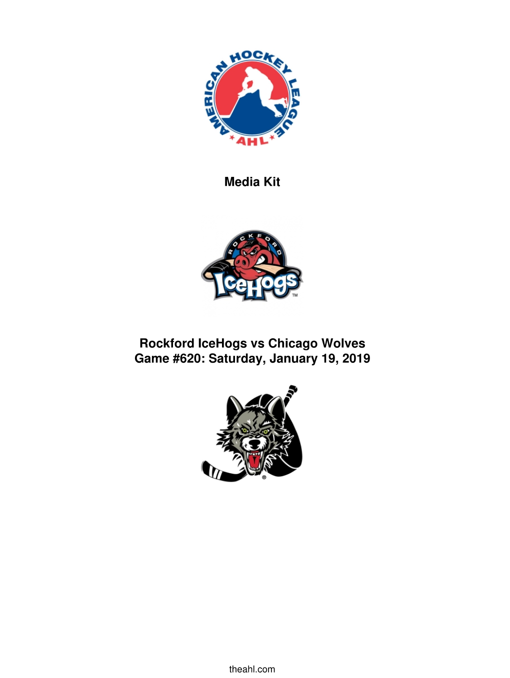 Media Kit Rockford Icehogs Vs Chicago Wolves Game #620