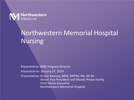 NMH Nursing Professional Development Pathway Overview