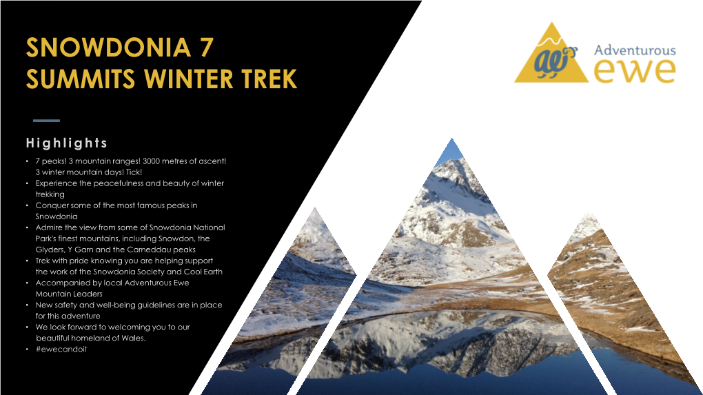 Snowdonia 7 Summits Winter Trek