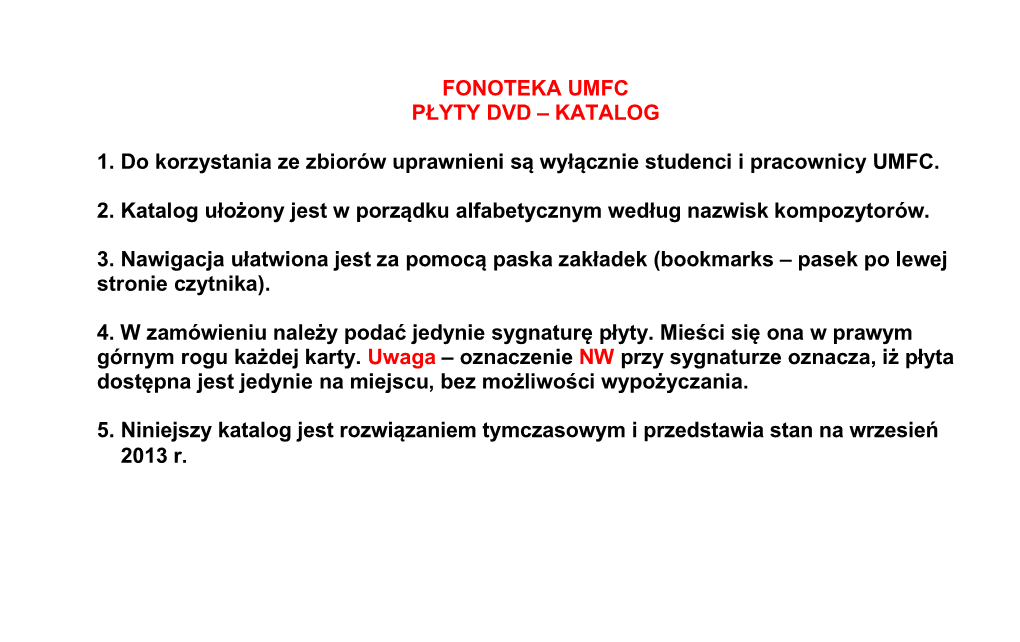 Płyty DVD UMFC