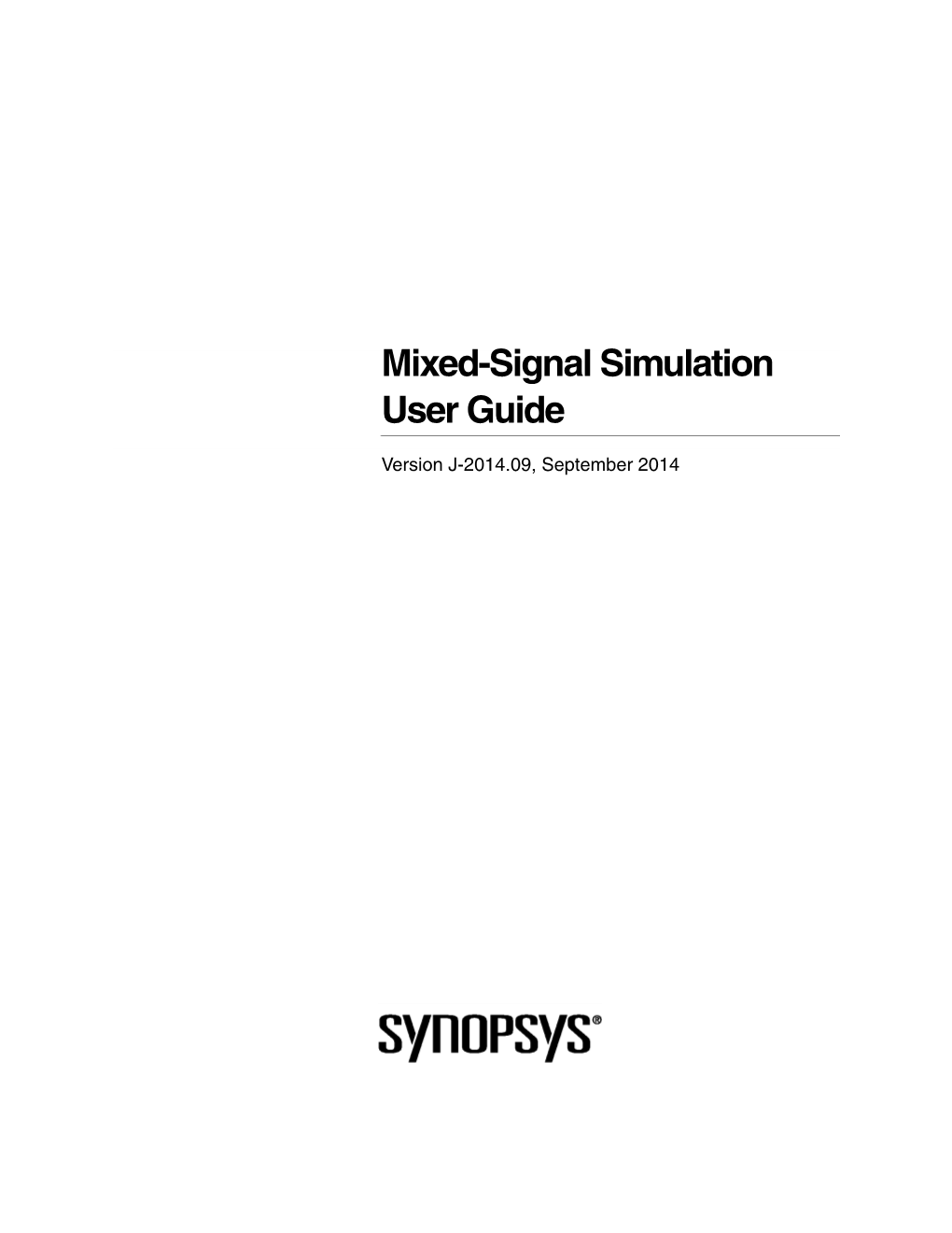 Mixed-Signal Simulation User Guide