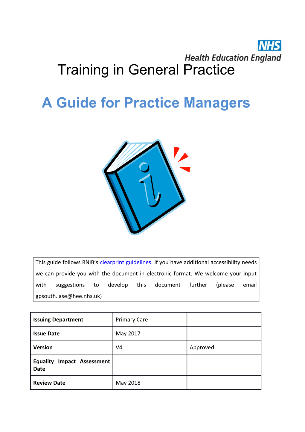 GP Training Practices: A Guide For Practice Managers