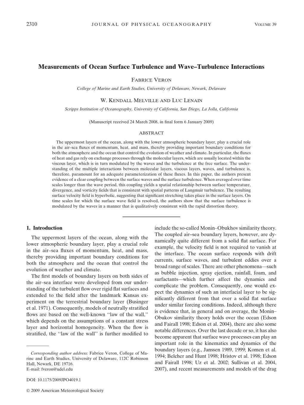 Measurements of Ocean Surface Waves and Surface Turbulence