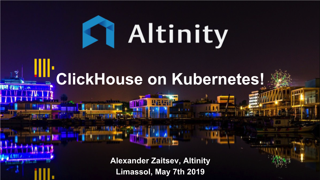 Clickhouse on Kubernetes!