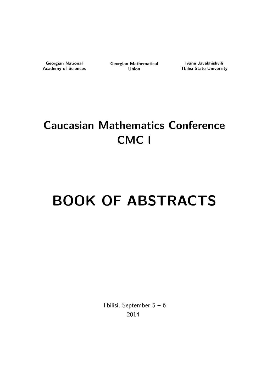 Book of Abstracts