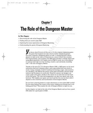 The Role of the Dungeon Master