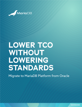 Migrate from Oracle to Mariadb Platform