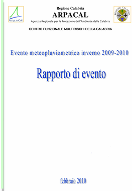 Rapporto Di Evento Febbraio 2010 (Pdf)
