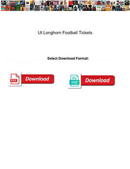 Ut Longhorn Football Tickets