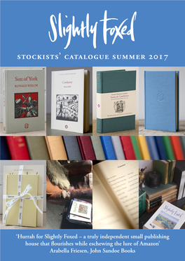 Stockists' Catalogue Summer 2017