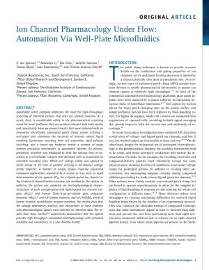 Ion Channel Pharmacology Under Flow: Automation Via Well-Plate Microfluidics