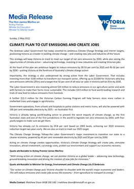 Climate Plan to Cut Emissions and Create Jobs