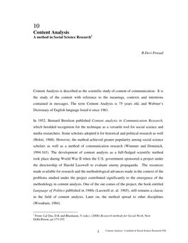 Content Analysis: a Method in Social Science Research. In