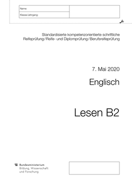 Lesen B2 Hinweise Zum Bearbeiten Der Aufgaben