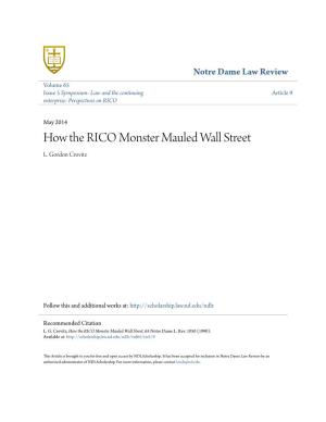 How the RICO Monster Mauled Wall Street L