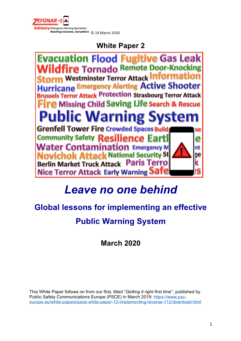 Leave No One Behind Global Lessons for Implementing an Effective Public Warning System