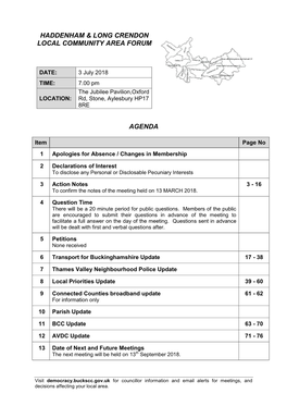 Agenda Frontsheet PDF 48 KB