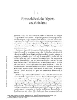 Plymouth Rock, the Pilgrims, and the Indians