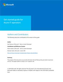 Introduction to Microsoft Azure