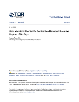 Charting the Dominant and Emergent Discursive Regimes of Sex Toys