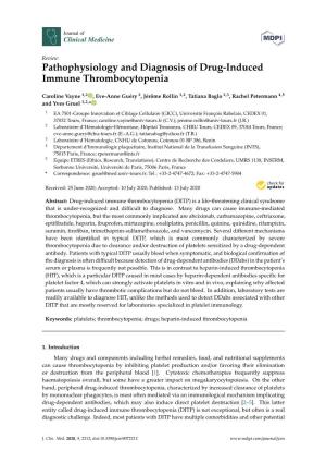 Pathophysiology and Diagnosis of Drug-Induced Immune Thrombocytopenia