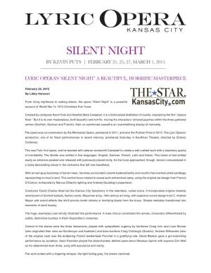 Silent Night by Kevin Puts | February 21, 25, 27, March 1, 2015
