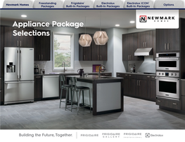 Appliance Package Selections