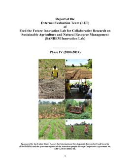 Report of the External Evaluation Team (EET) of Feed the Future Innovation Lab for Collaborative Research on Sustainable Agricul