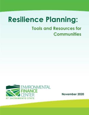 Resilience Planning: Tools and Resources for Communities