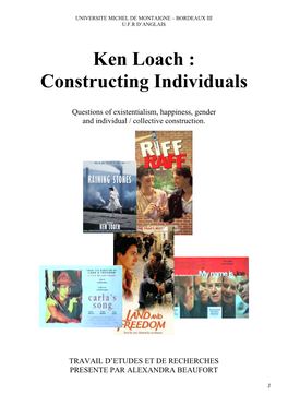 Ken Loach : Constructing Individuals