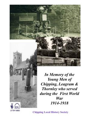 In Memory of the Young Men of Chipping, Leagram & Thornley Who