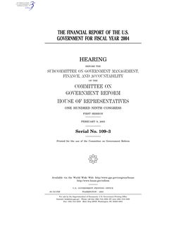 The Financial Report of the Us Government for Fiscal