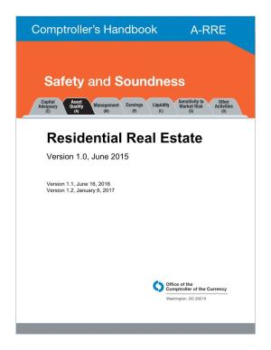 Residential Real Estate Lending, Comptroller's Handbook