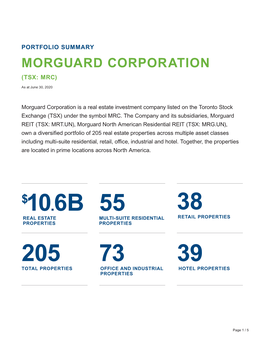 Morguard Corporation (Tsx: Mrc)