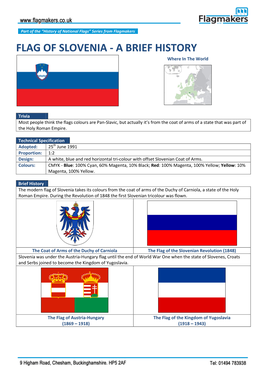 FLAG of SLOVENIA - a BRIEF HISTORY Where in the World