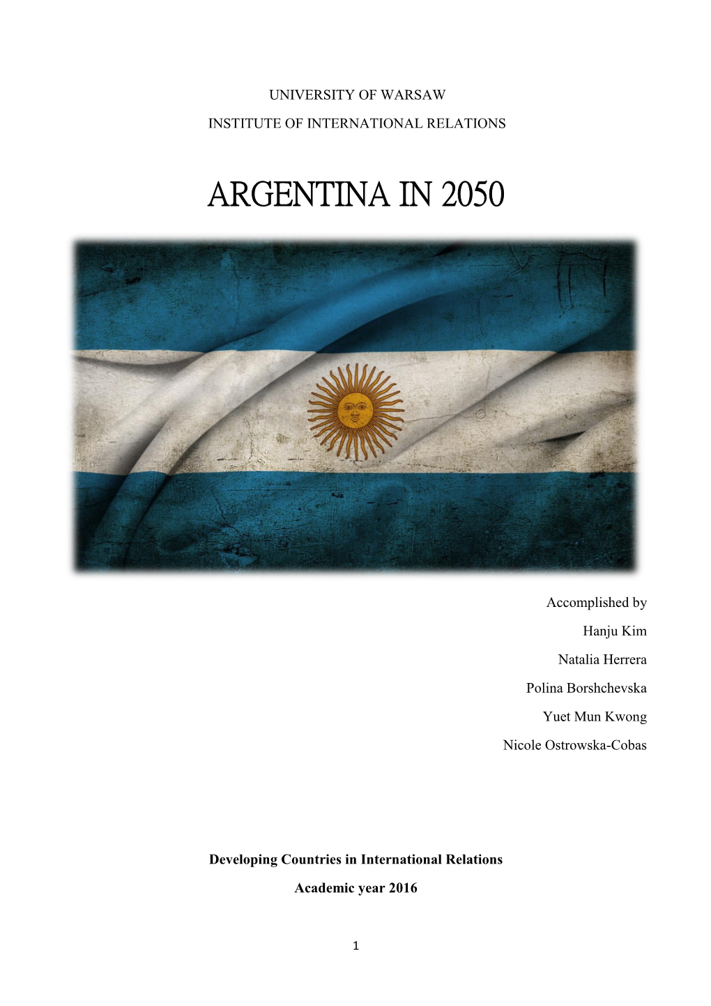 Argentina in 2050