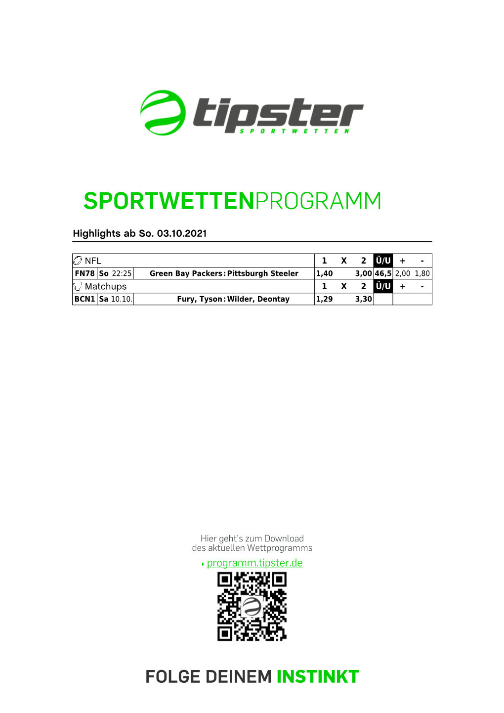 Sportwettenprogramm