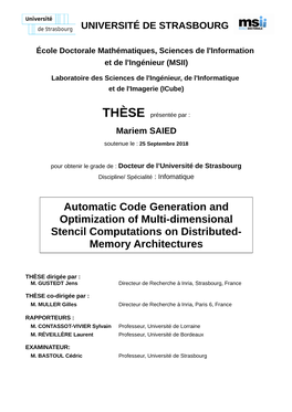 Automatic Code Generation and Optimization of Multi-Dimensional Stencil Computations on Distributed- Memory Architectures