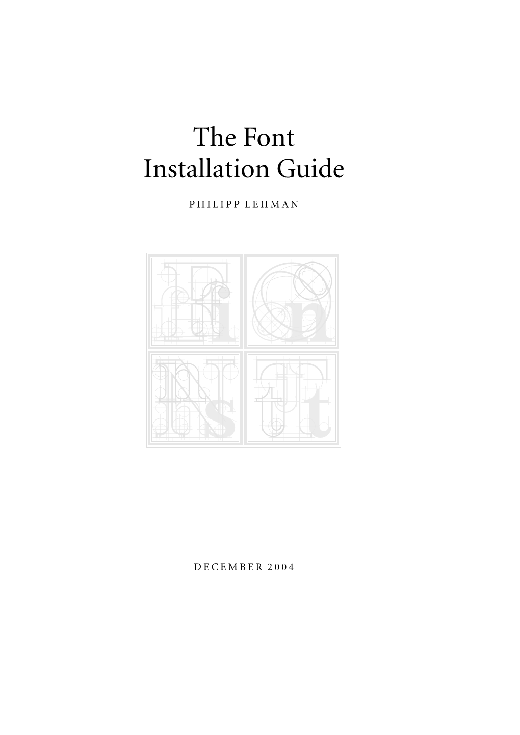 The Font Installation Guide