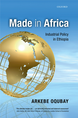 Industrial Policy in Ethiopia Is a Brilliant Book