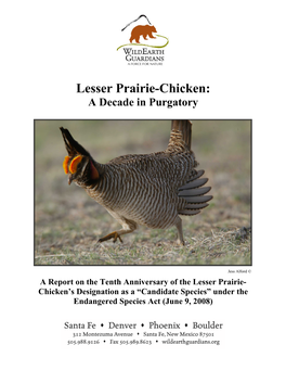 Lesser Prairie-Chicken: a Decade in Purgatory