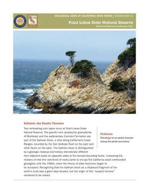 Point Lobos State Natural Reserve National Natural Landmark 1967