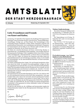 Amtsblatt 38 Vom 18. September 2014