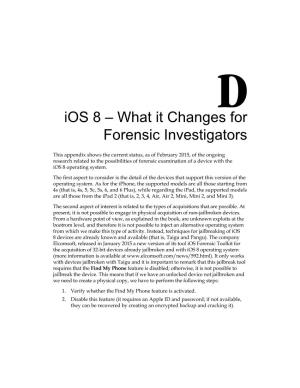 Ios 8 – What It Changes for Forensic Investigators