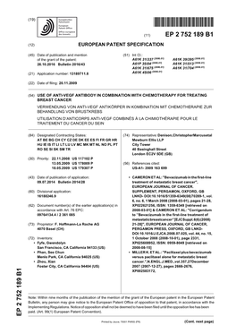 Use of Anti-Vegf Antibody in Combination With