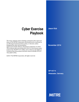 Cyber Exercise Playbook
