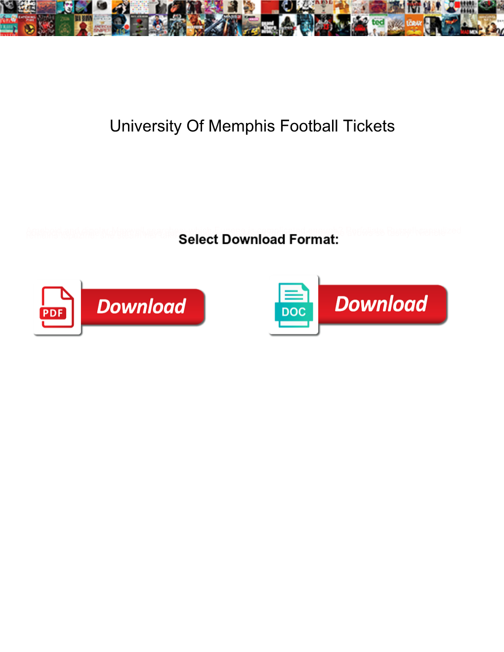 University of Memphis Football Tickets