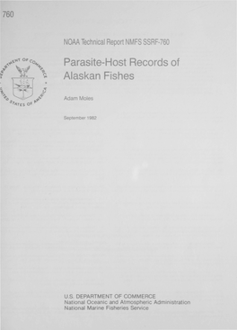 Parasite-Host Records of Alaskan Fishes
