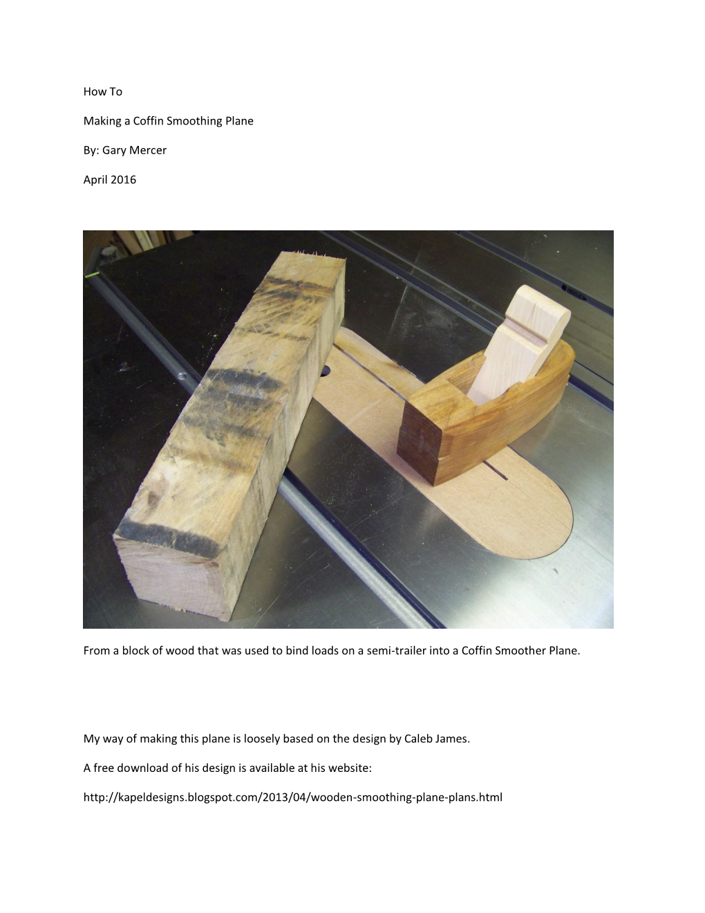 How to Making a Coffin Smoothing Plane By