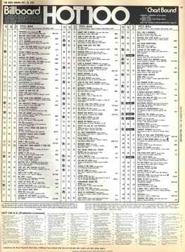 Billboard * Chart Bound C Copyright 1981, Billboard Publications